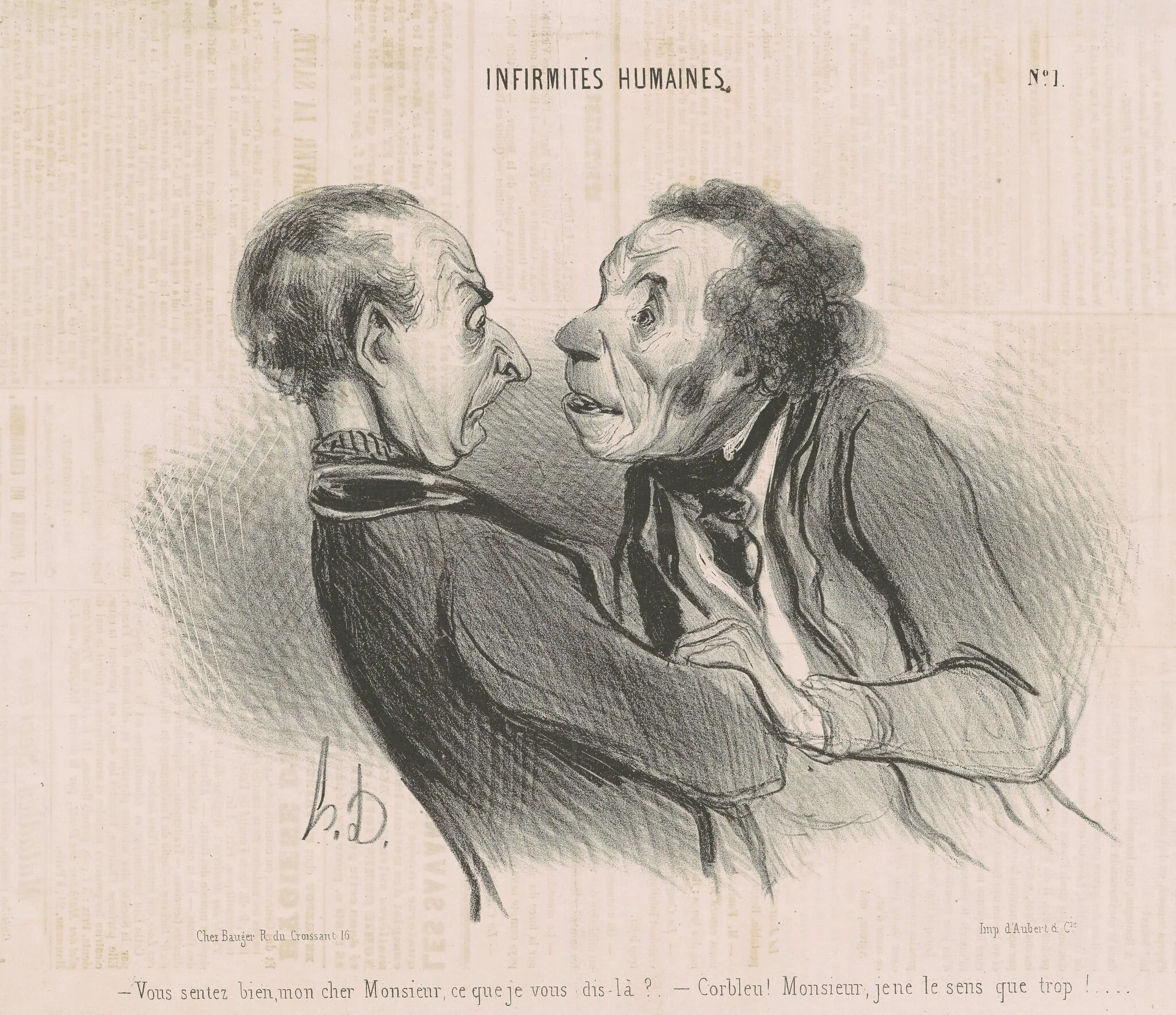 Vous sentez bien, mon cher monsieur..., by Honoré Daumier, ink, 1840