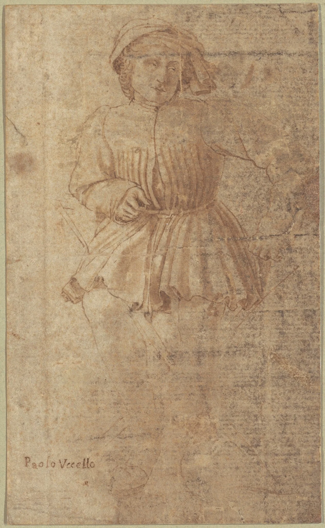 Young Man, by Italian 15th Century, ink, 1464