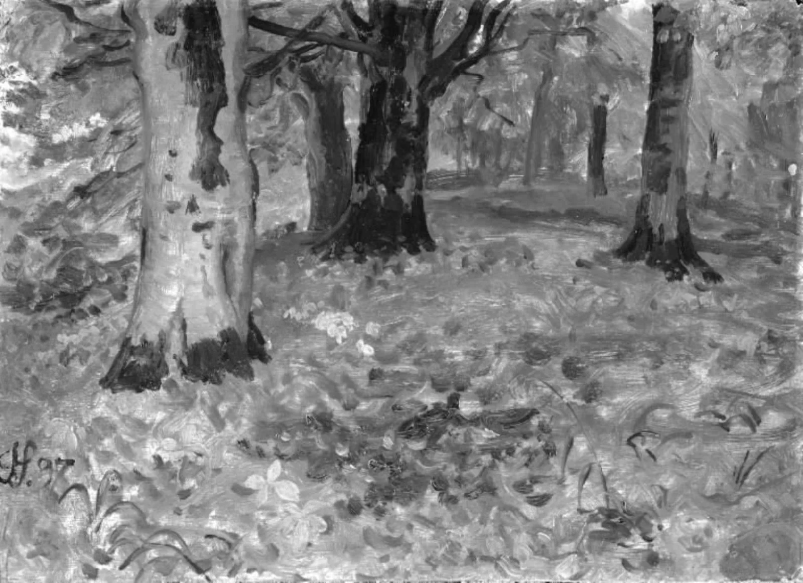 Woodscape. Autumn, by Unknown, 1897