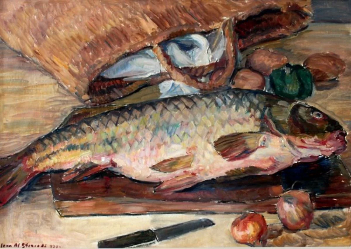 Natură moartă cu crap