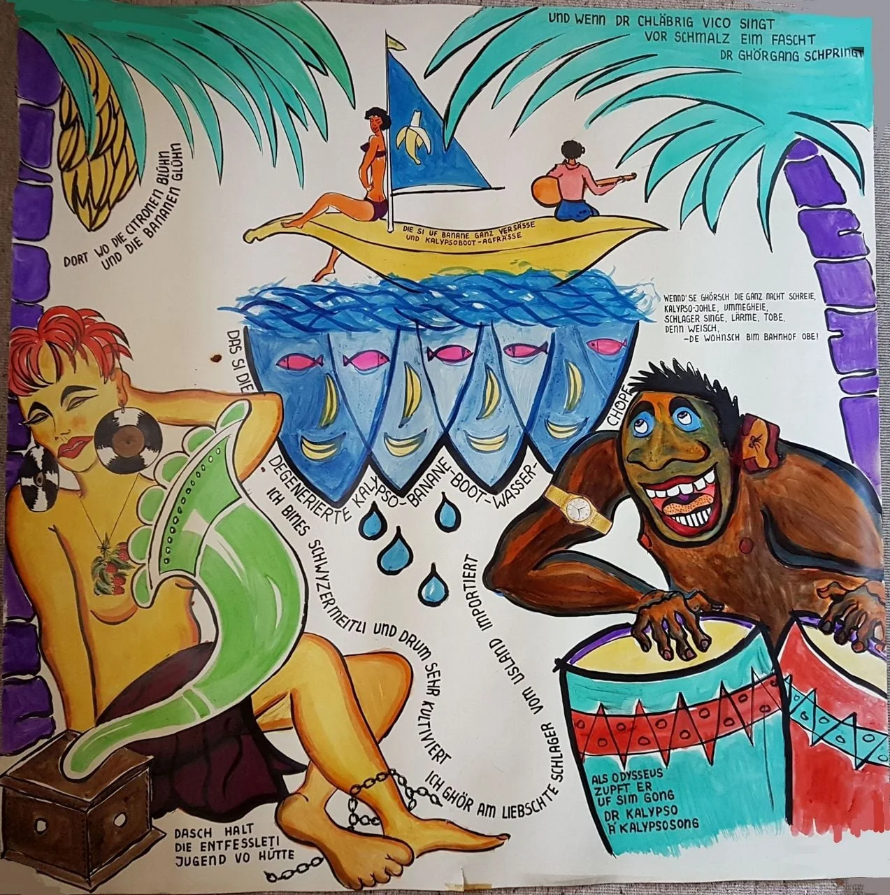Fasnachtshelge "Kalypso", by Max Rickenbacher-Hufschmid, unspecified, 1957