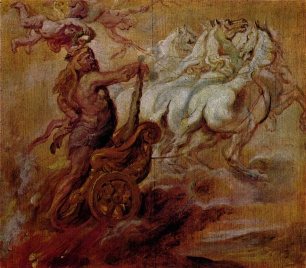 The Apotheosis of Hercules (sketch for Torre de la Parada), by Peter Paul Rubens, oil, 1637