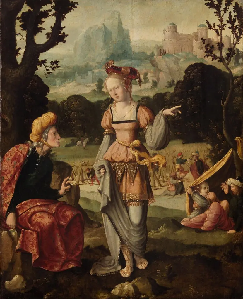 Ruth and Naomi in Boaz's field