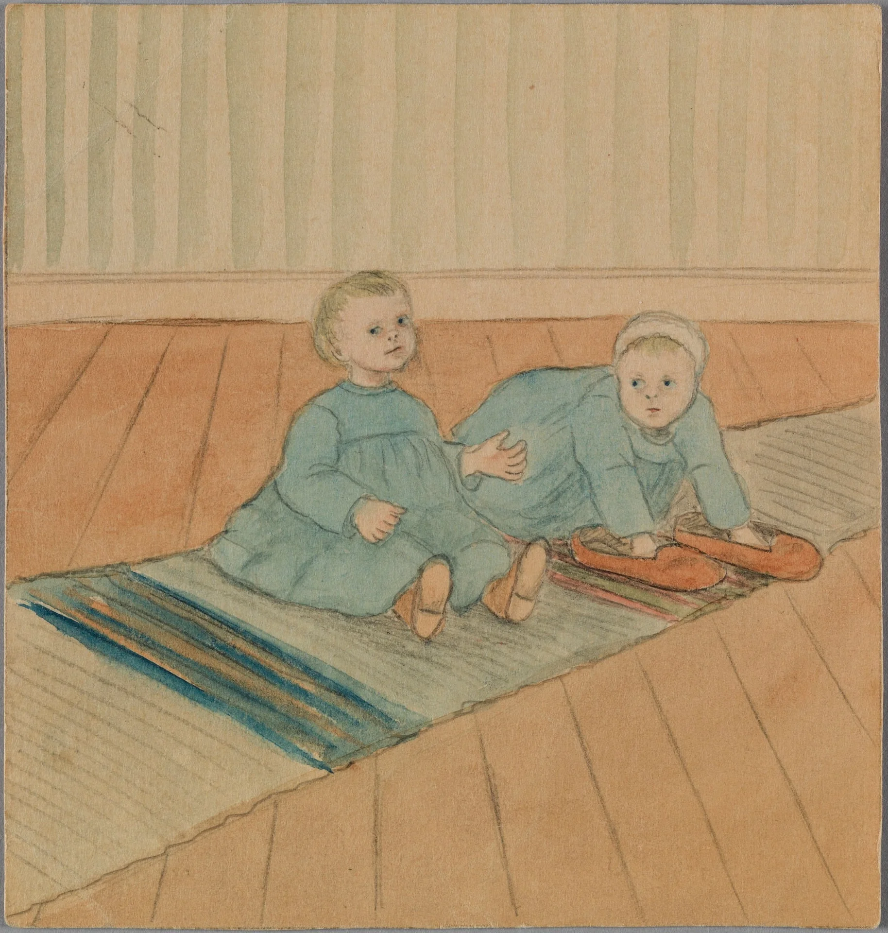 Kaksoset Nisse ja Einar Idström, by Olga Forslund