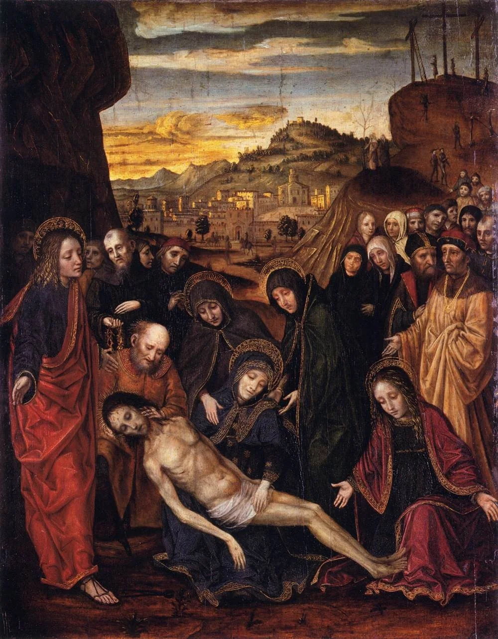 The lamentation over the dead Christ