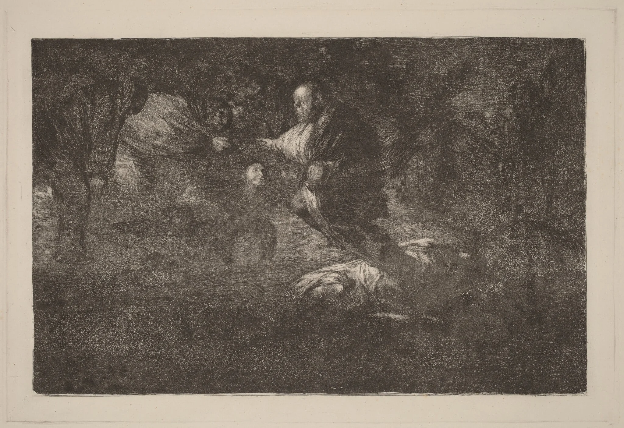 Dios los cria y ellos se juntan (God Creates Them and They Join Up Together), by Francisco Goya, ink, 1816