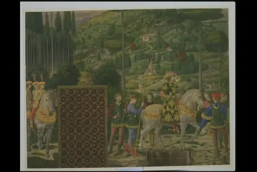 Copy after the fresco <i>The Procession of the Kings</i> (wall with the <i>Procession of the Middle King, Balthasar</i>), Benozzo Gozzoli in the Palazzo Medici-Riccardi Chapel, Florence