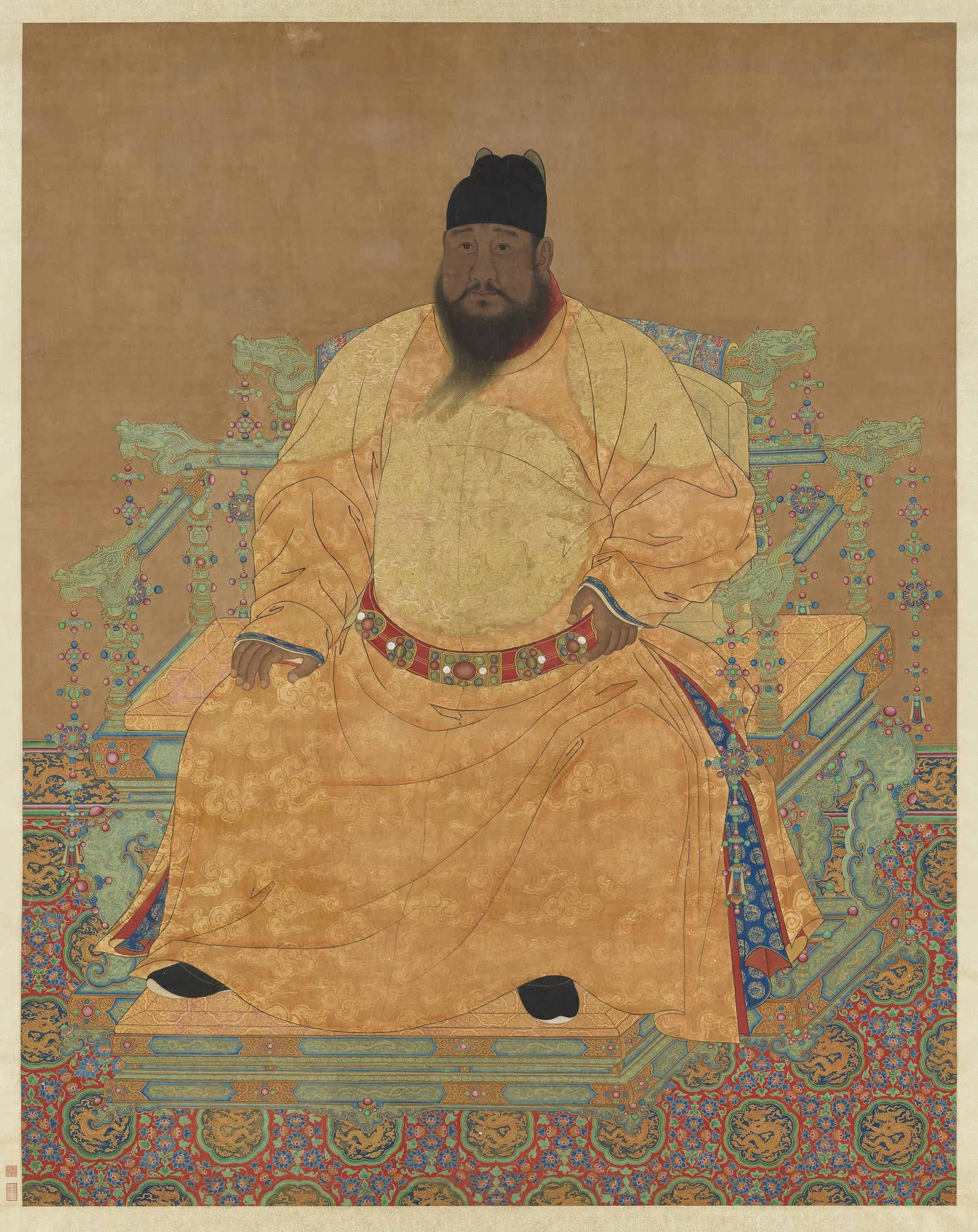 Seated Portrait of the Ming Emperor Xuanzong