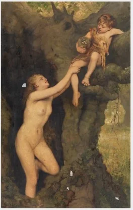The Boy and the Dryad, by Charles Napier Kennedy, oil, 1895