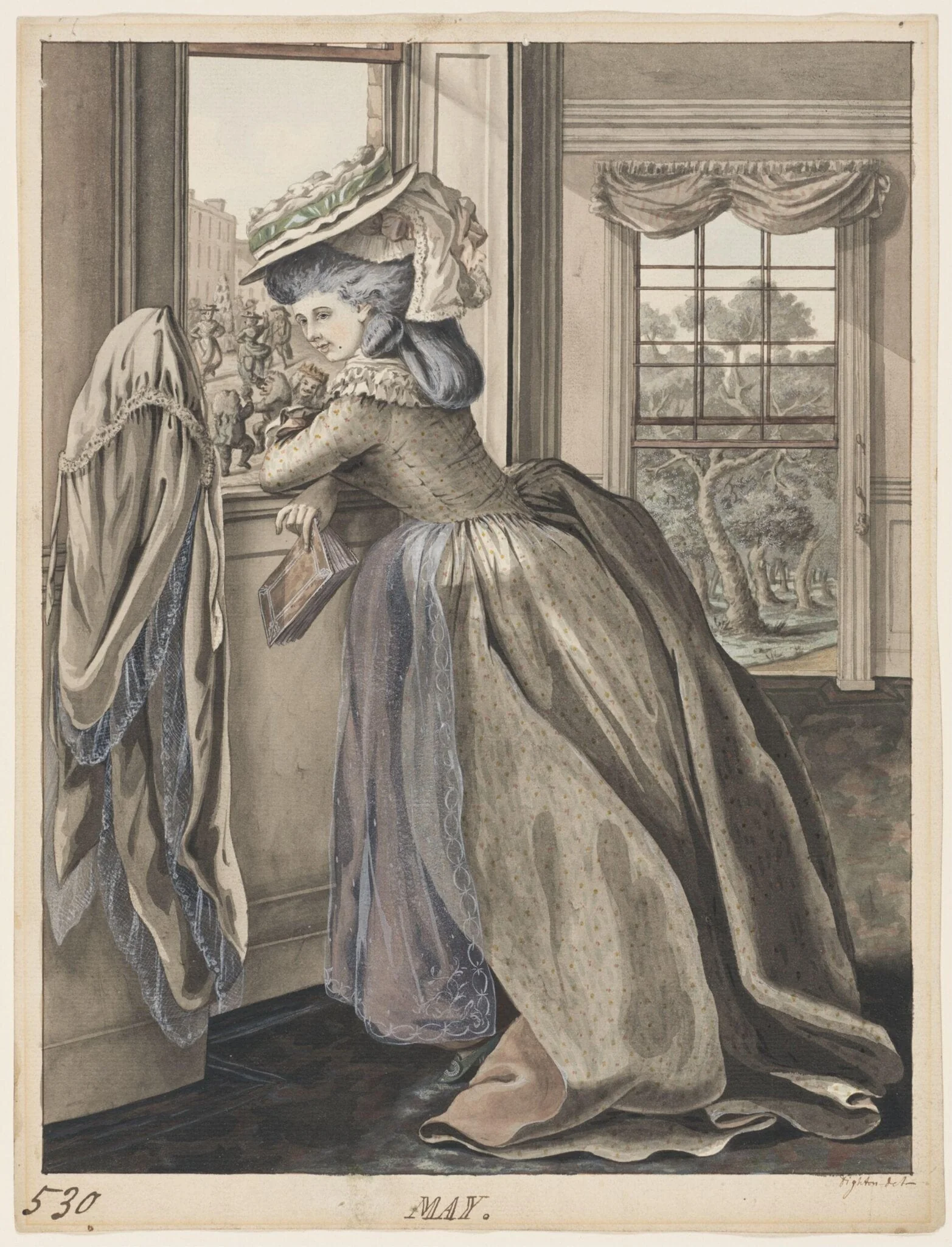 May, by Robert Dighton, watercolor, 1785