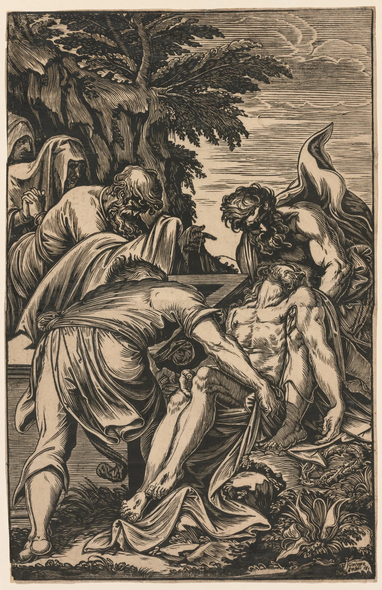 Entombment of Christ, by Giuseppe Scolari, 1600