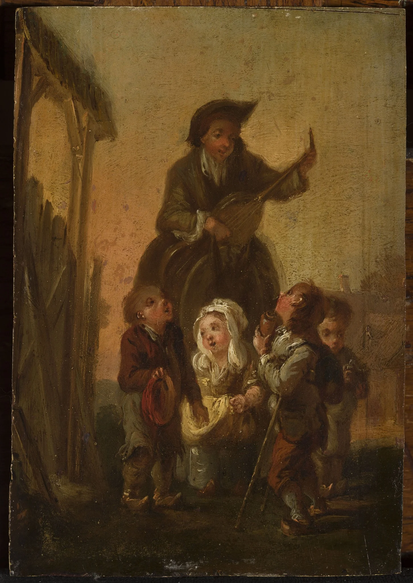Musician among children, by Martin Drolling, oil, 1794