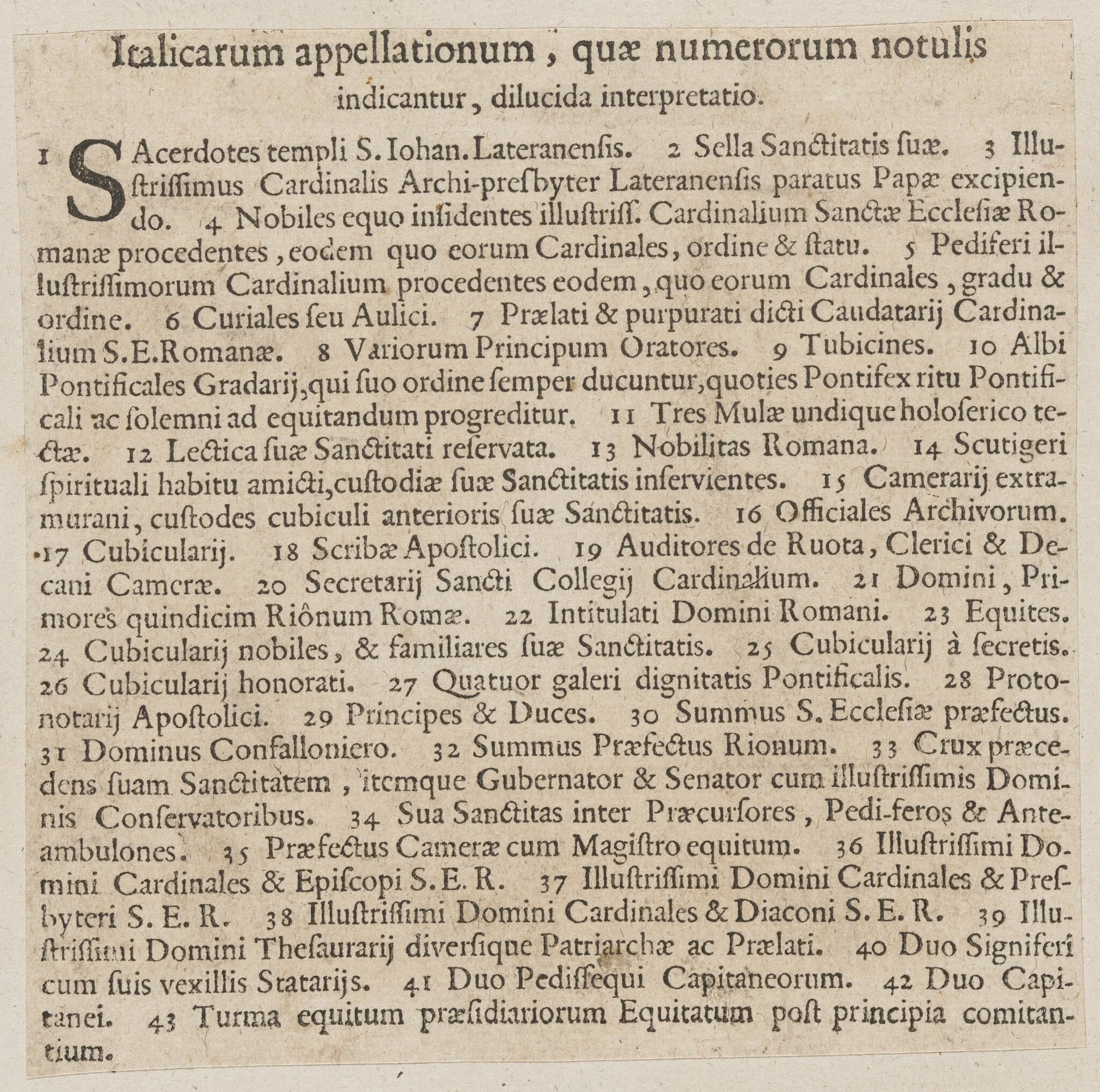 Latin captions to 'La Calvacatura con le sue Cerimonie', by Italian 16th Century, ink, 1544