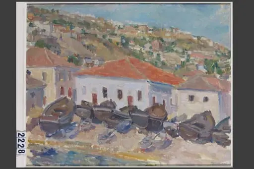 Coastă de mare cu bărci (în RI: Coastă pe mare cu bărci)
