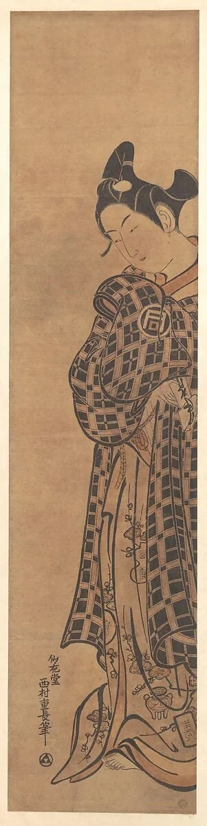 Untitled, by Nishimura Shigenaga, ink, 1765