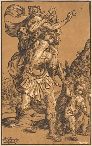 Aeneas Saving His Father from Troy
