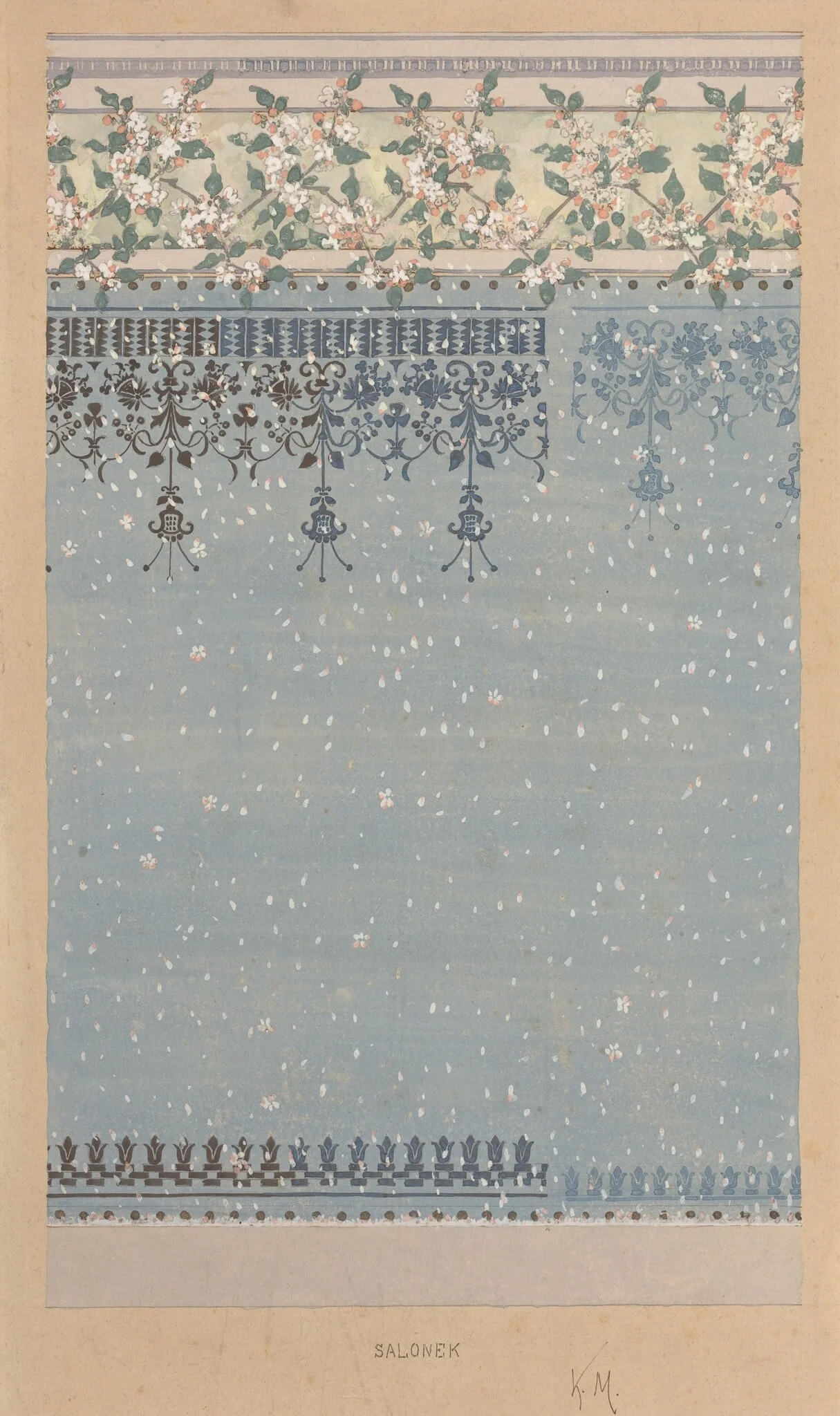 Salonek, by Karel Vitezslav Masek, gouache, 1898