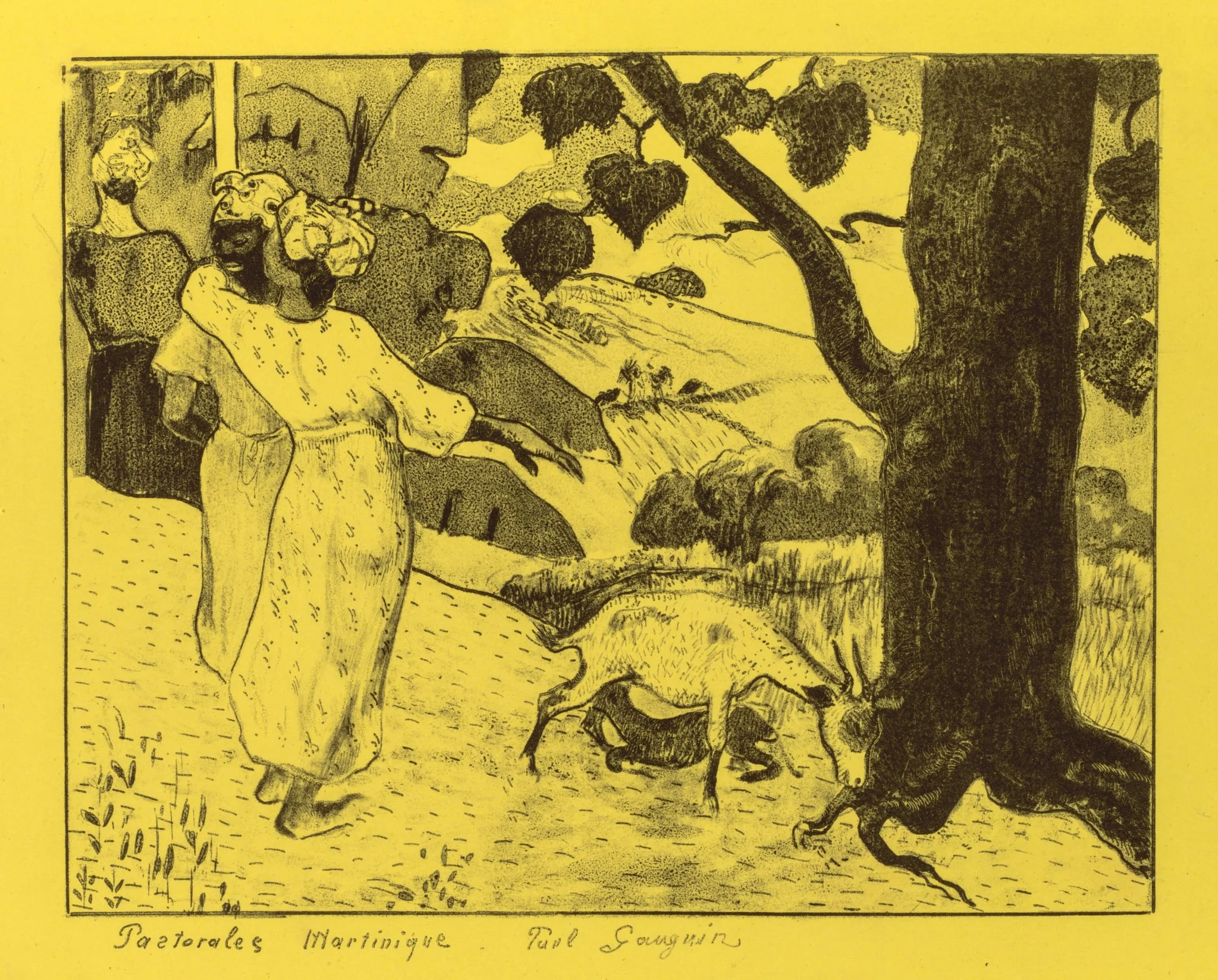 Volpini Suite:  Martinique Pastoral (Pastorales Martinique), by Paul Gauguin, 1889