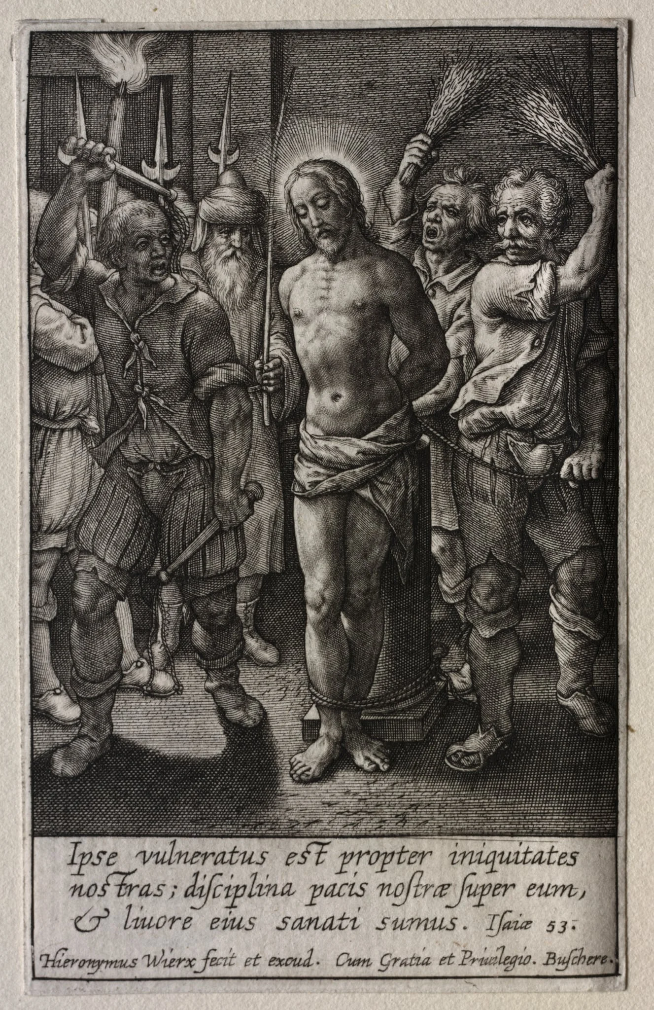 The Passion: The Flagellation, by Hieronymus Wierix, 1619