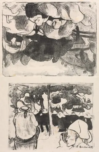 Les Bretonneries: Breton Women Making Haystacks (Bretonnes Faisant les Foins) and Wedding in Brittany (La Noce en Bretange)