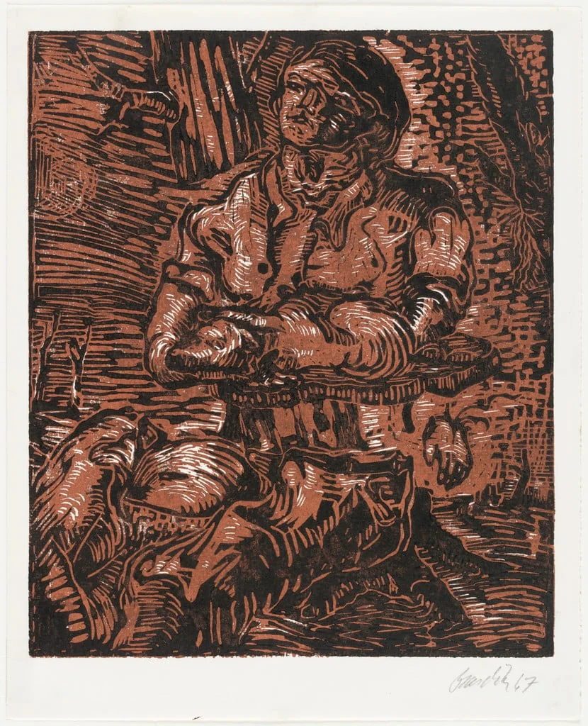 Untitled, by Georg Baselitz, ink, 1967