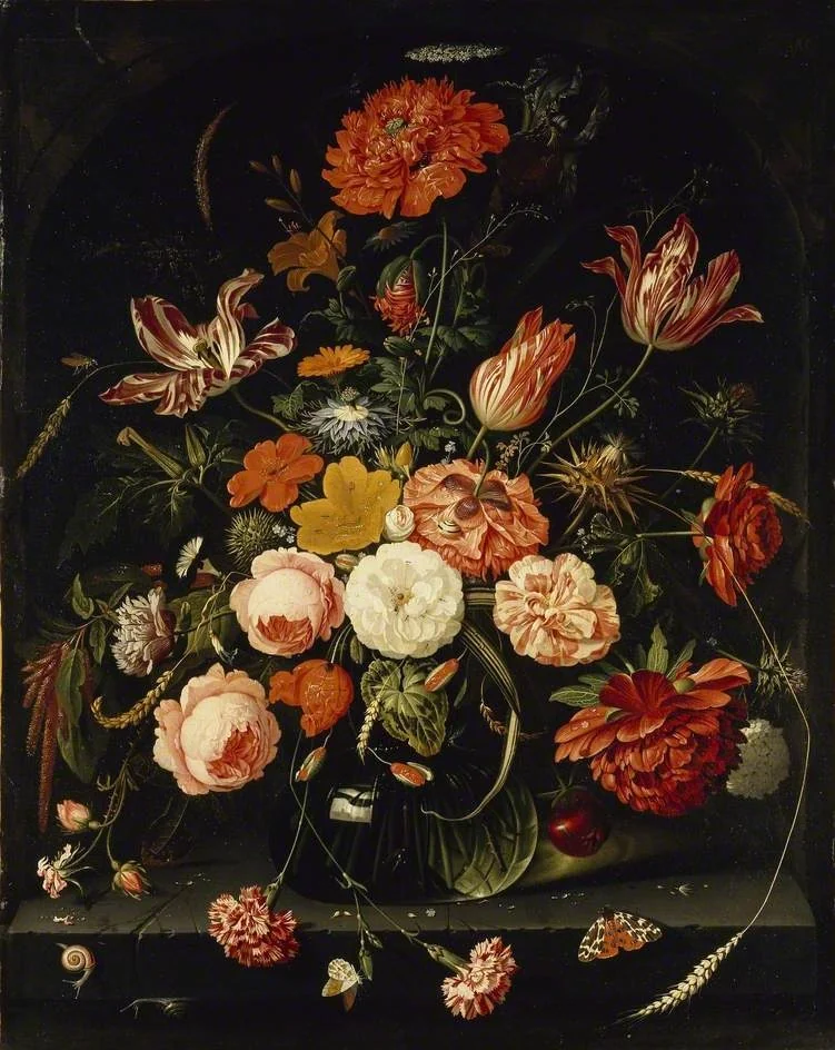 A Vase of Flowers with two Carnations, by Abraham Mignon, oil