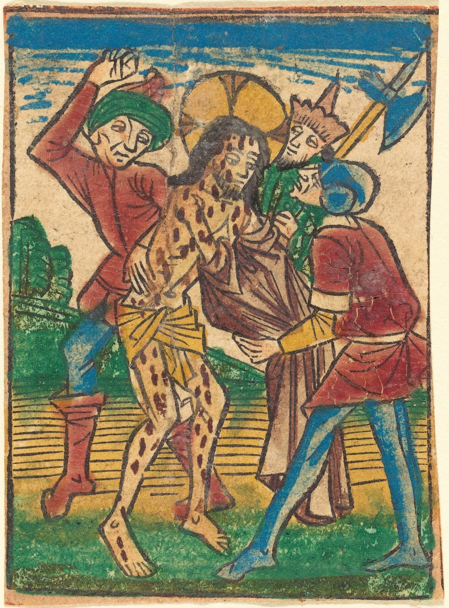 Christ Stripped, by German 15th Century, ink, 1490