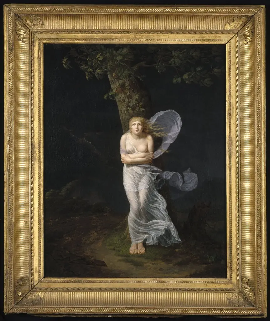 Young Woman Overtaken by a Storm