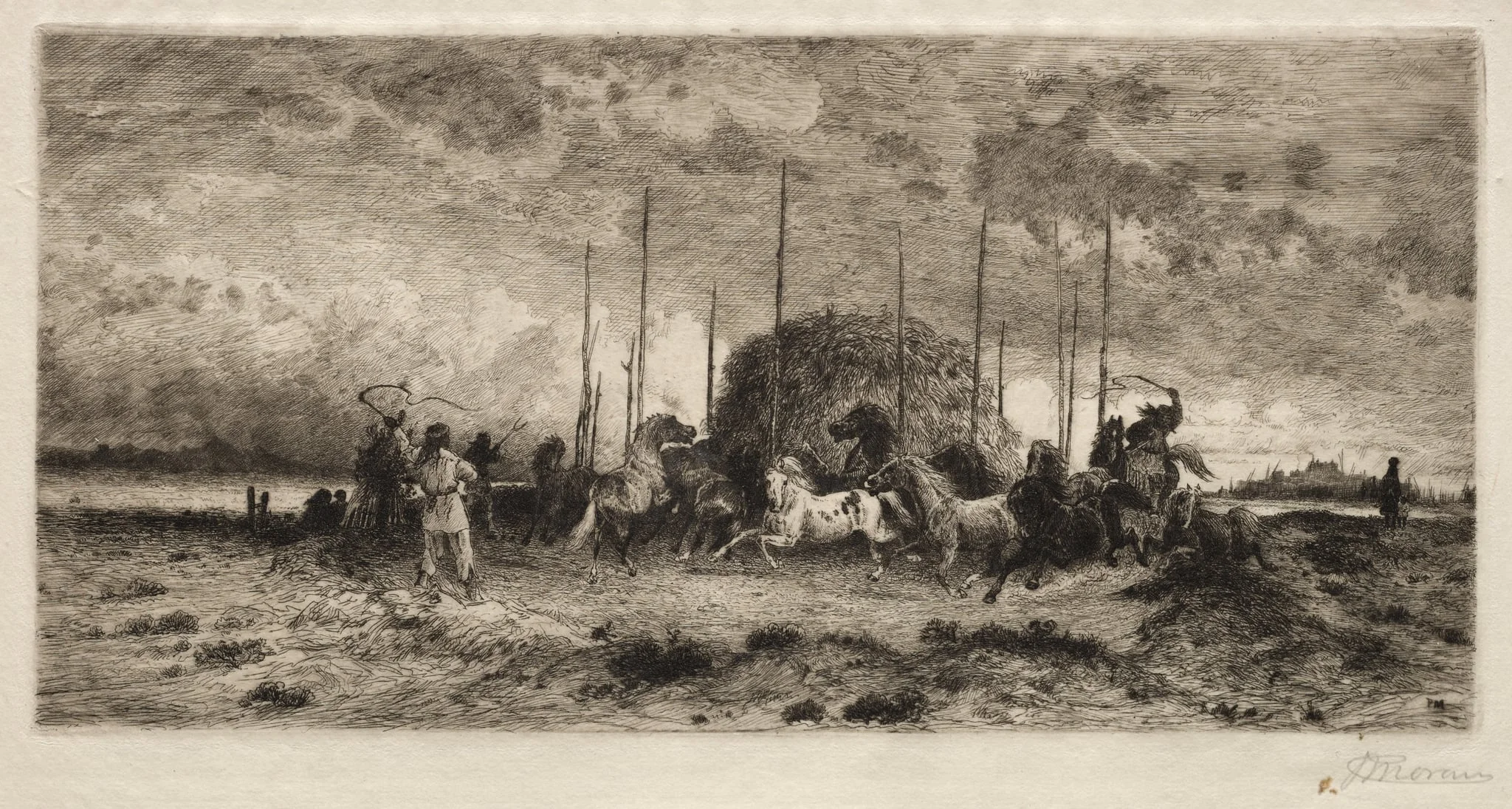 Harvest at San Juan, New Mexico, by Peter Moran, 1883