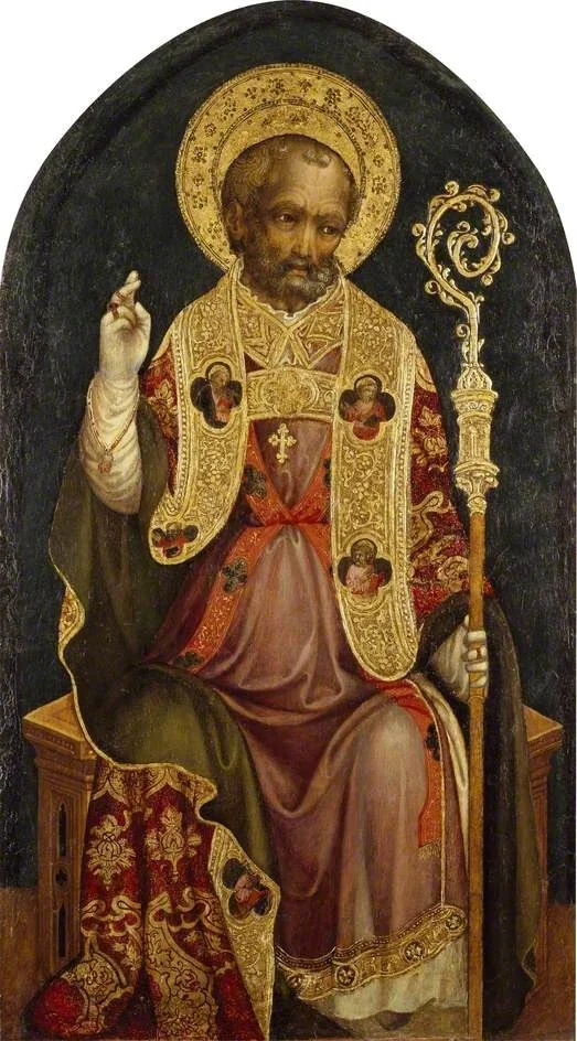 A Bishop Saint, by Michele Giambono, unspecified, 1440