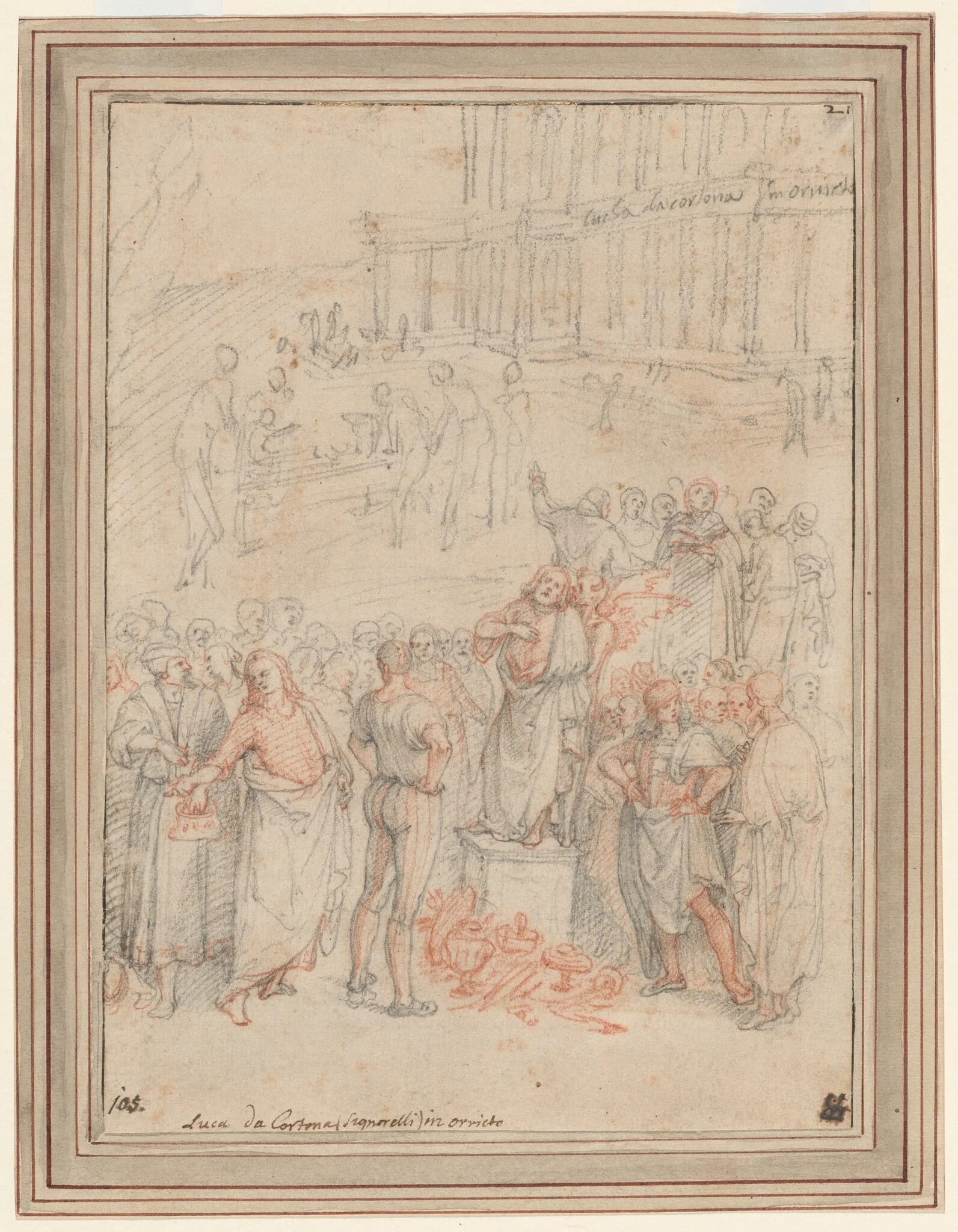 The Sermons and Deeds of the Antichrist, by Federico Zuccaro, chalk, 1570