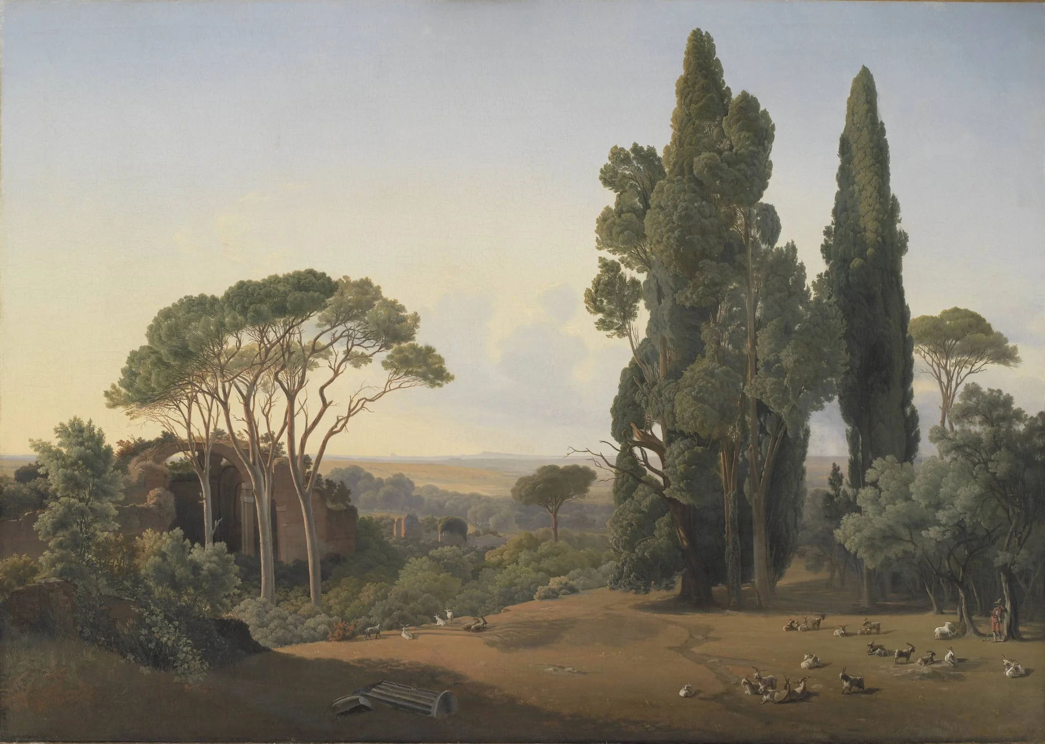 A View from Hadrian's Villa, Tivoli, by Unknown, 1832