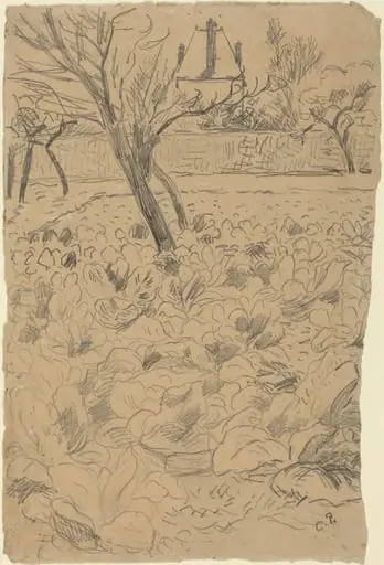 a) The Cabbage Field (Le Champ de choux); b) The Cabbage Field (Le Champ de choux)
