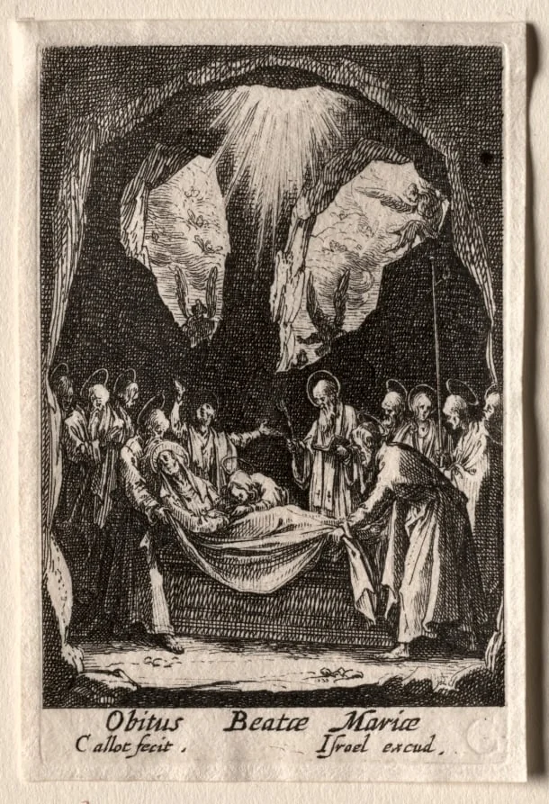 The Life of the Virgin:  The Entombment of the Virgin, by Jacques Callot, 1634