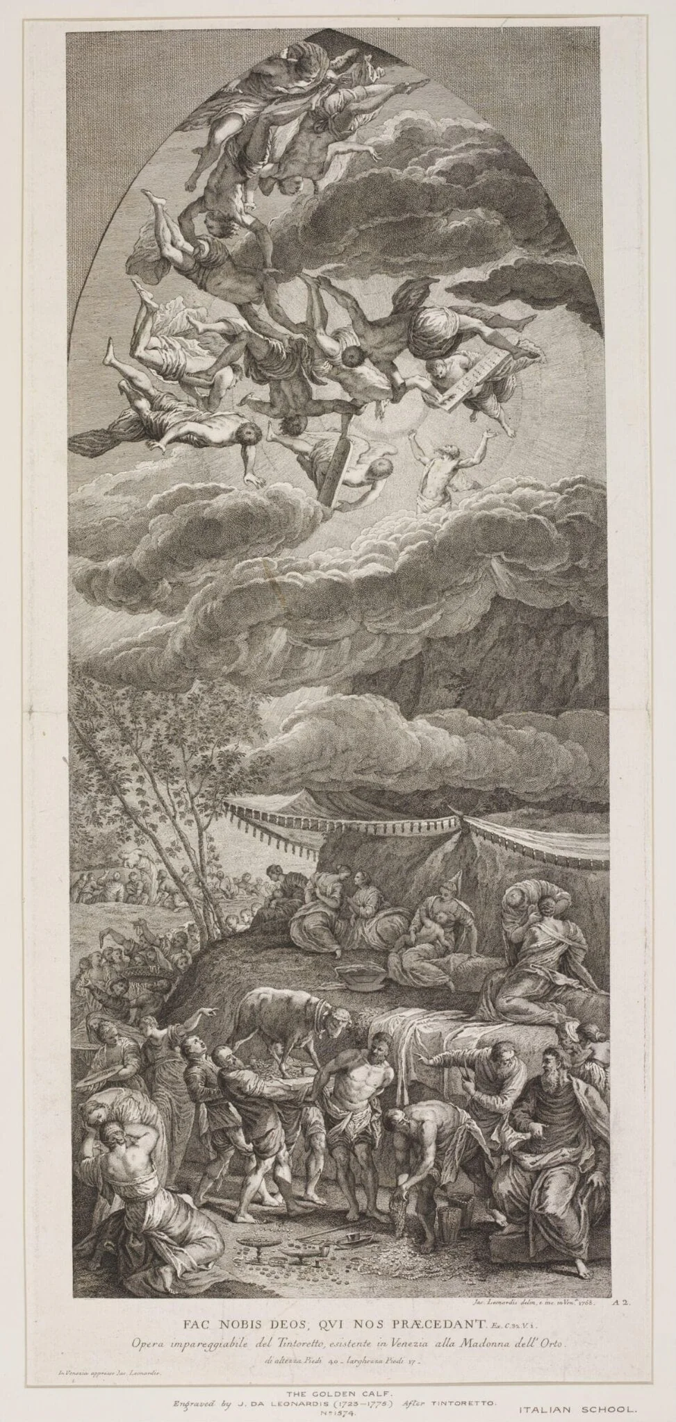 The Golden Calf, by Jacopo Leonardis, 1750