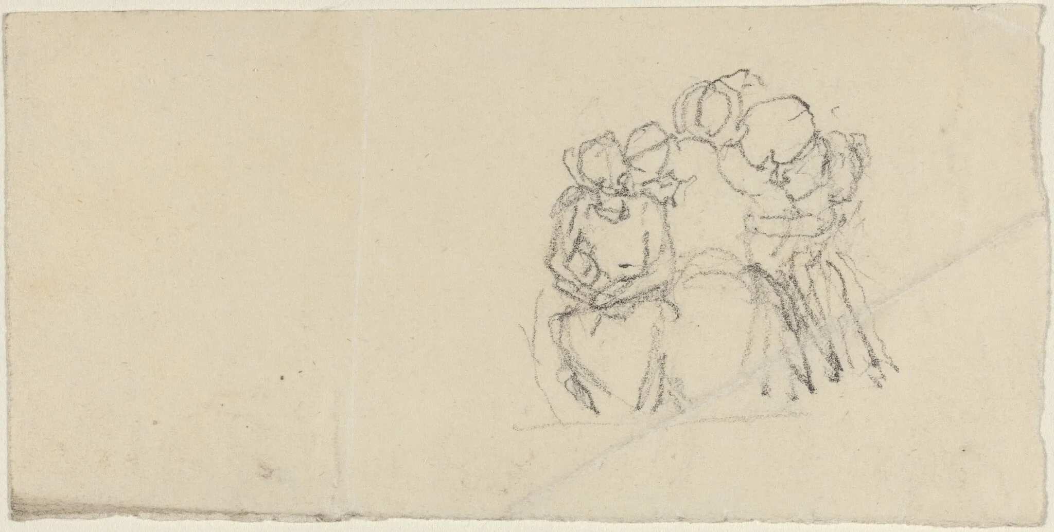 Group of Figures Surrounding Seated Figure, by John Flaxman, graphite, 1790