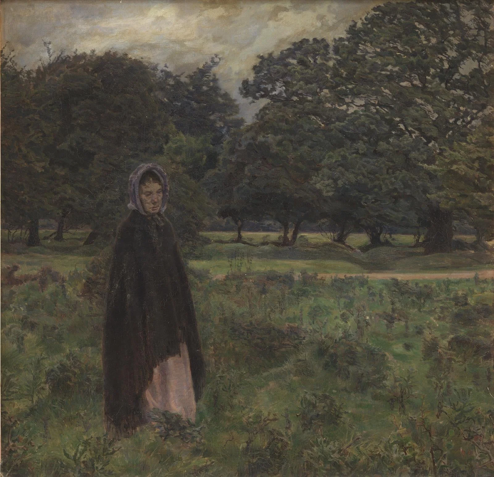 Ukrudt. En kvinde i et landskab, by Unknown, 1888
