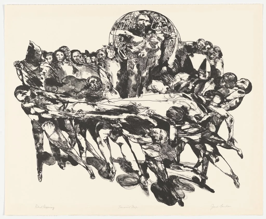 Untitled, by Jacob Landau, ink, 1964