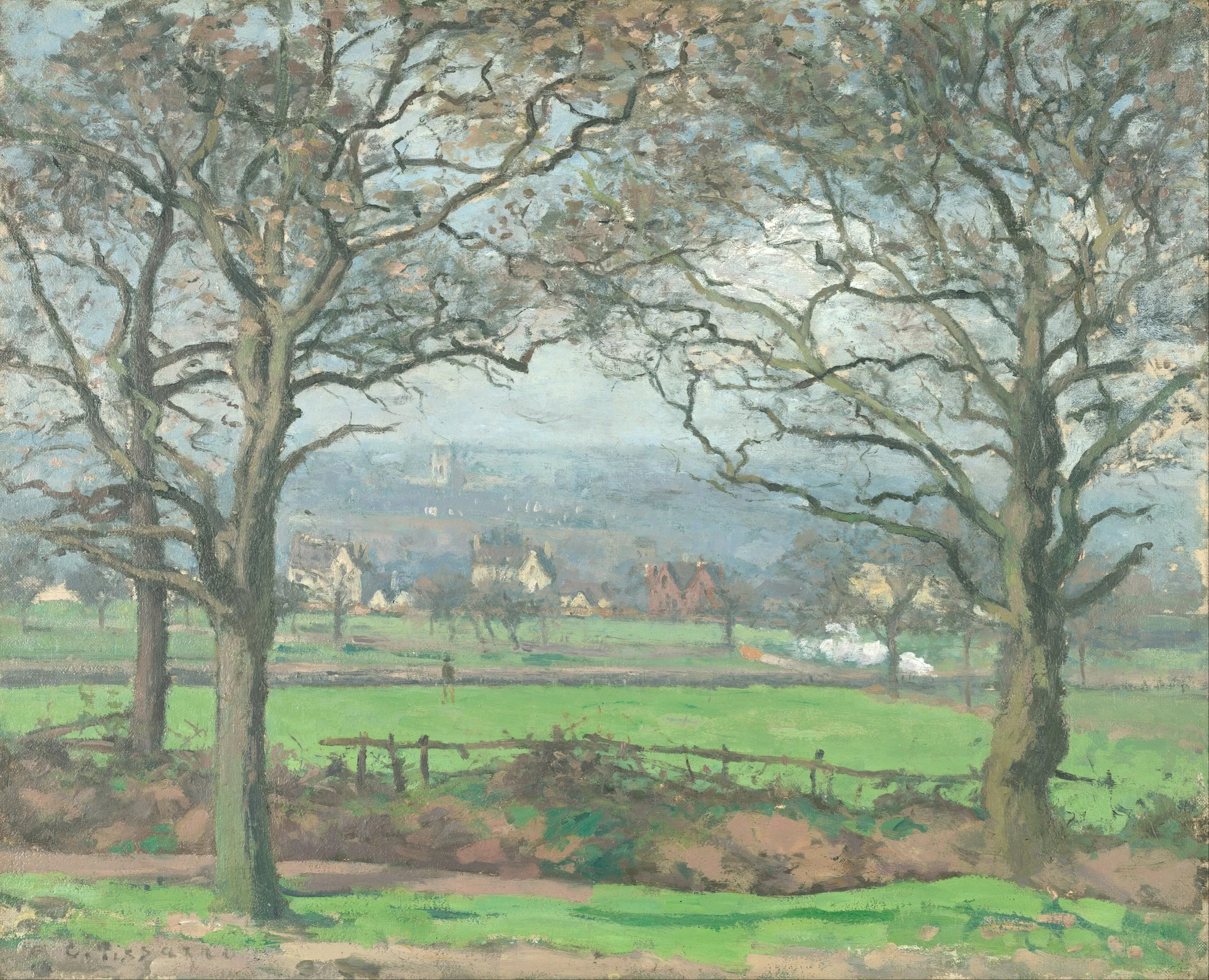 Near Sydenham Hill, by Camille Pissarro, oil, 1871