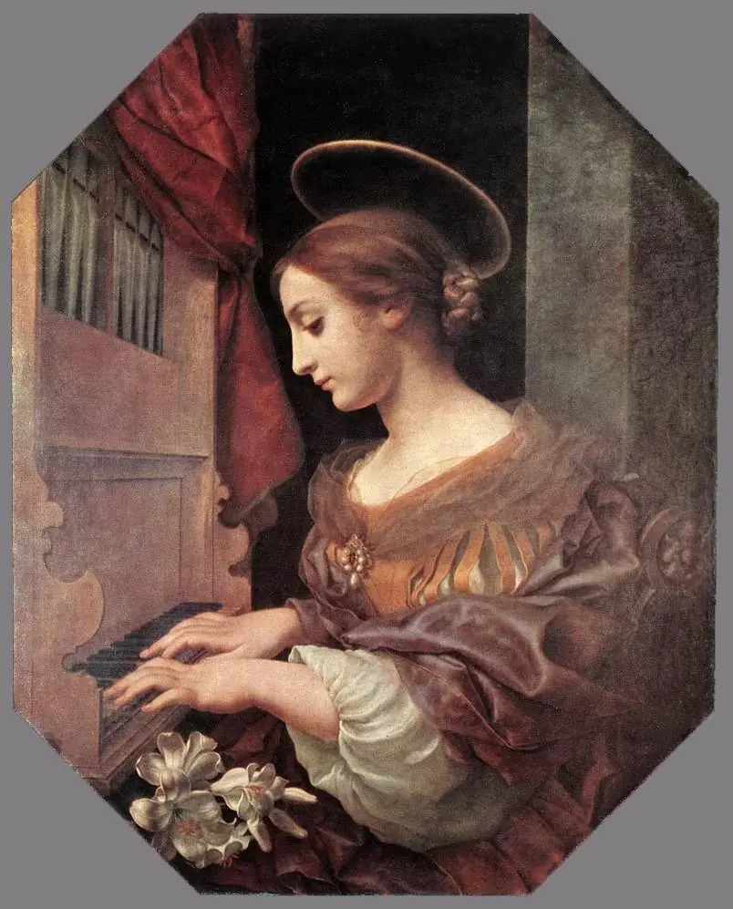 St Cecilia at the Organ.