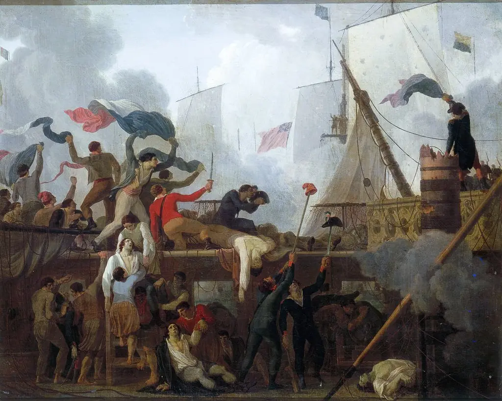 Héroïsme des marins du vaisseau Le Vengeur commandés par le capitaine Renaudin