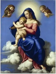 The Virgin and Child Seated in Clouds