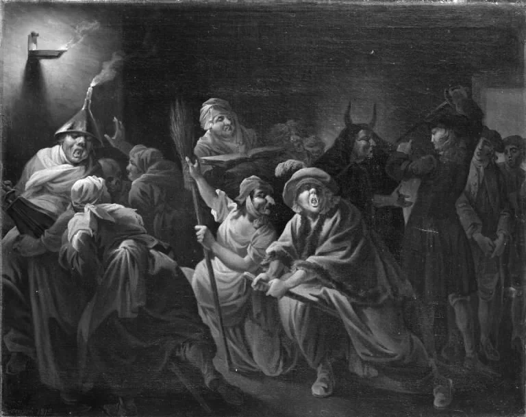 Uden Hoved og Hale, II akt, 2. scene, by Christian August Lorentzen, oil, 1815