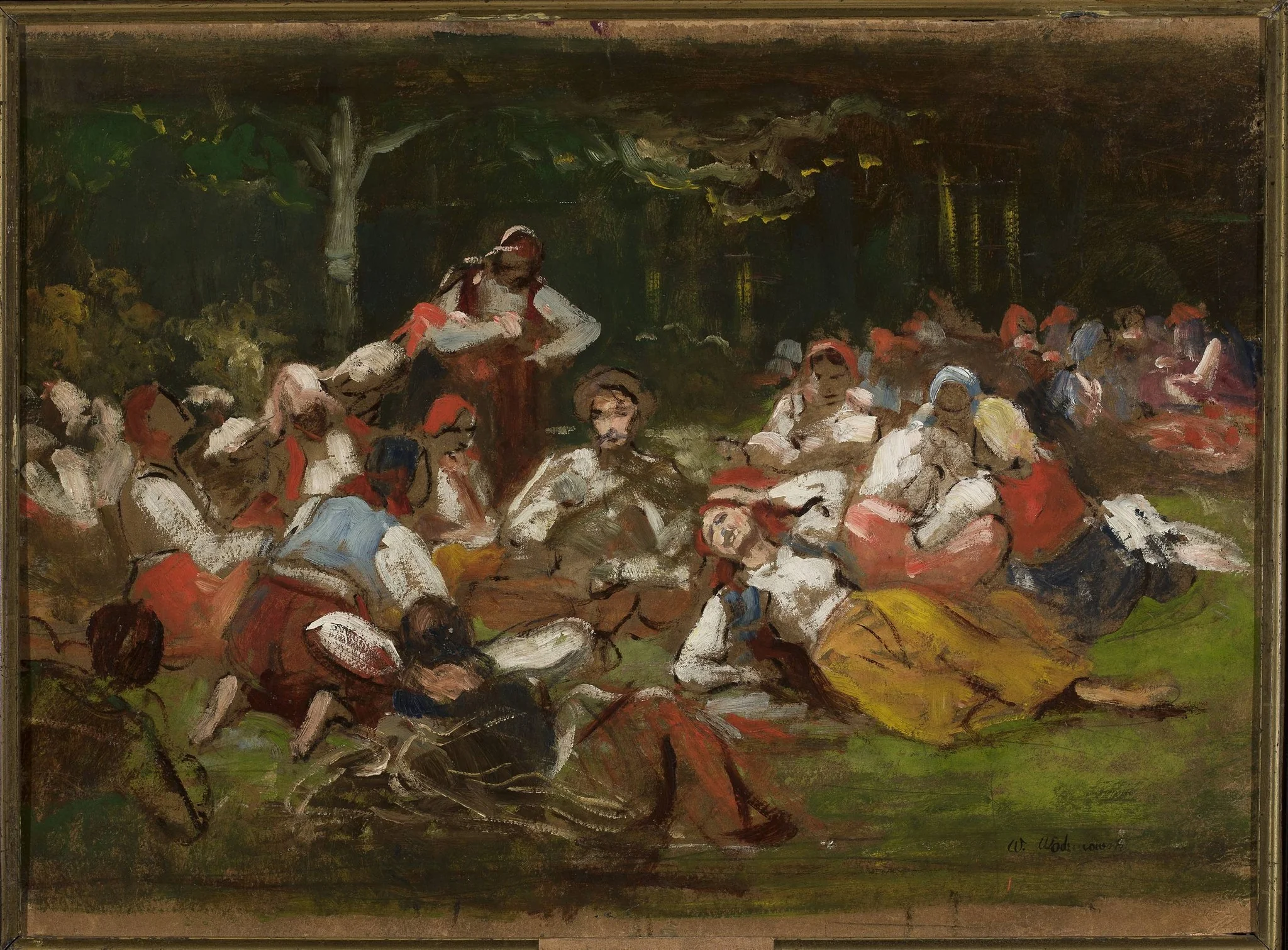 Sketch for “Harvesters resting”