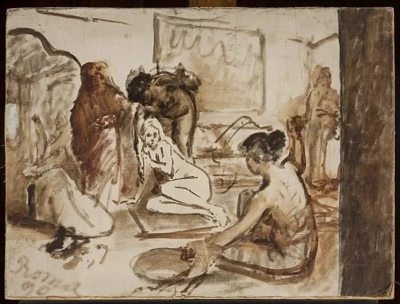 Sketch for the 1st composition of the painting “Potocka in Bakhchisaray”
