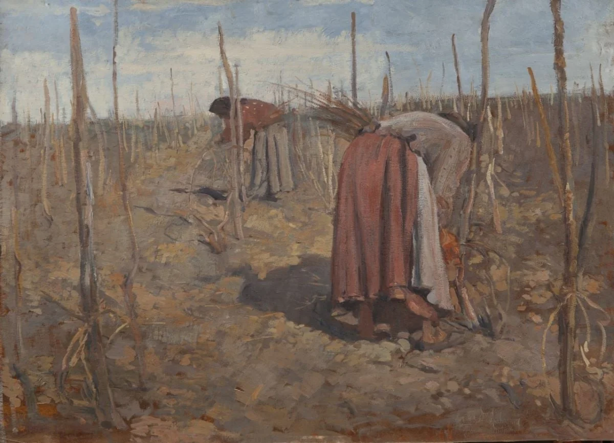 Femei la legatul viei, by Ion Stoica Dumitrescu, 1909