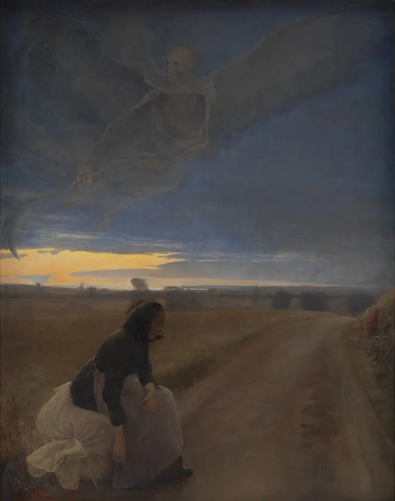 Evening. Death and the Old Woman