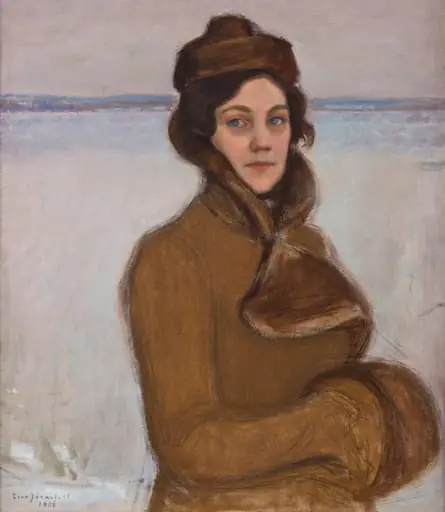 Nelma Sibelius Tuusulan järven rannalla