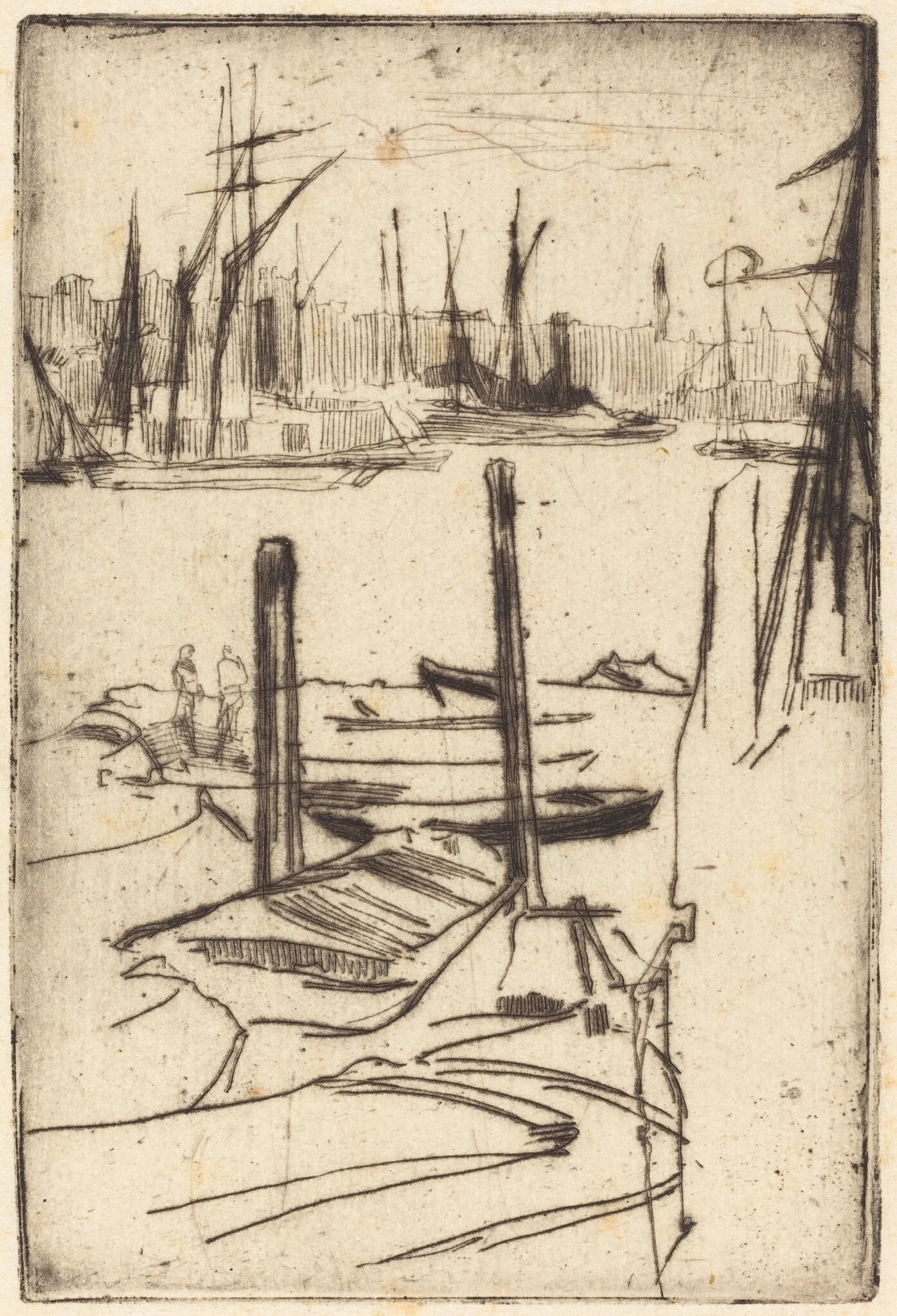 The Tiny Pool, by James McNeill Whistler, ink, 1877