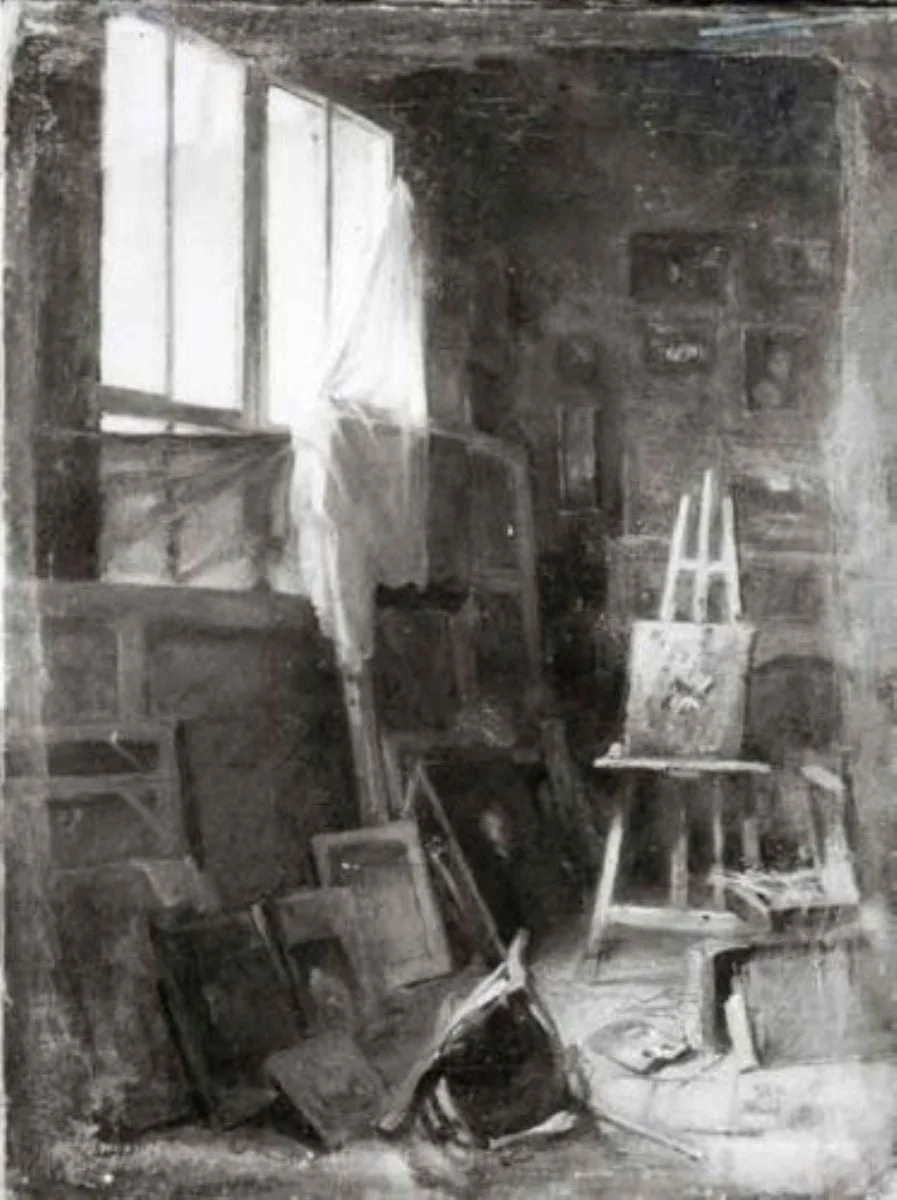 Primul atelier al pictorului din Paris, by Nicolae Grigorescu, unspecified, 1863